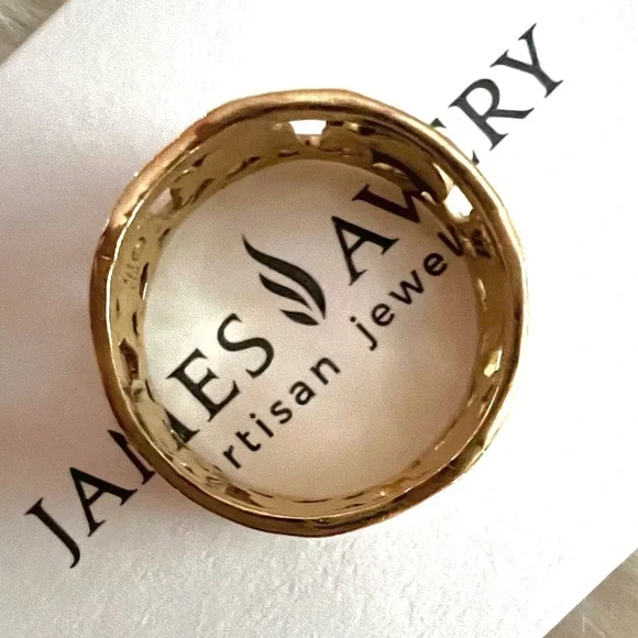 14k gold RARE Armadillo wide band ring